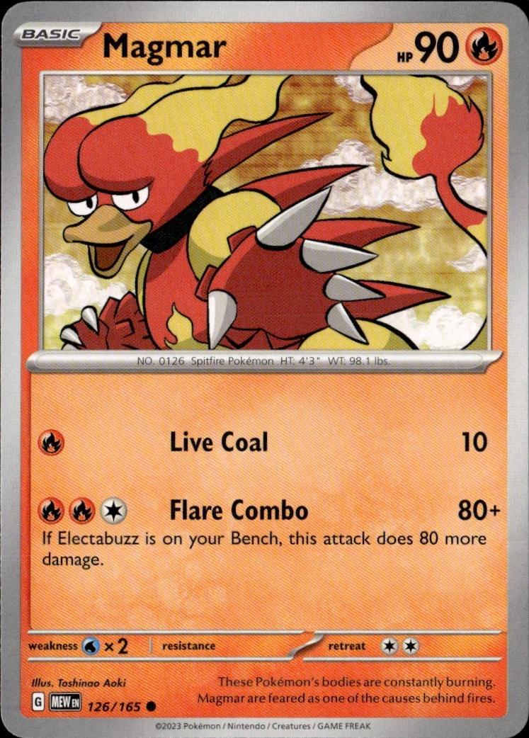 SV: Scarlet & Violet 151 Pokemon Common #126/165 (Magmar)