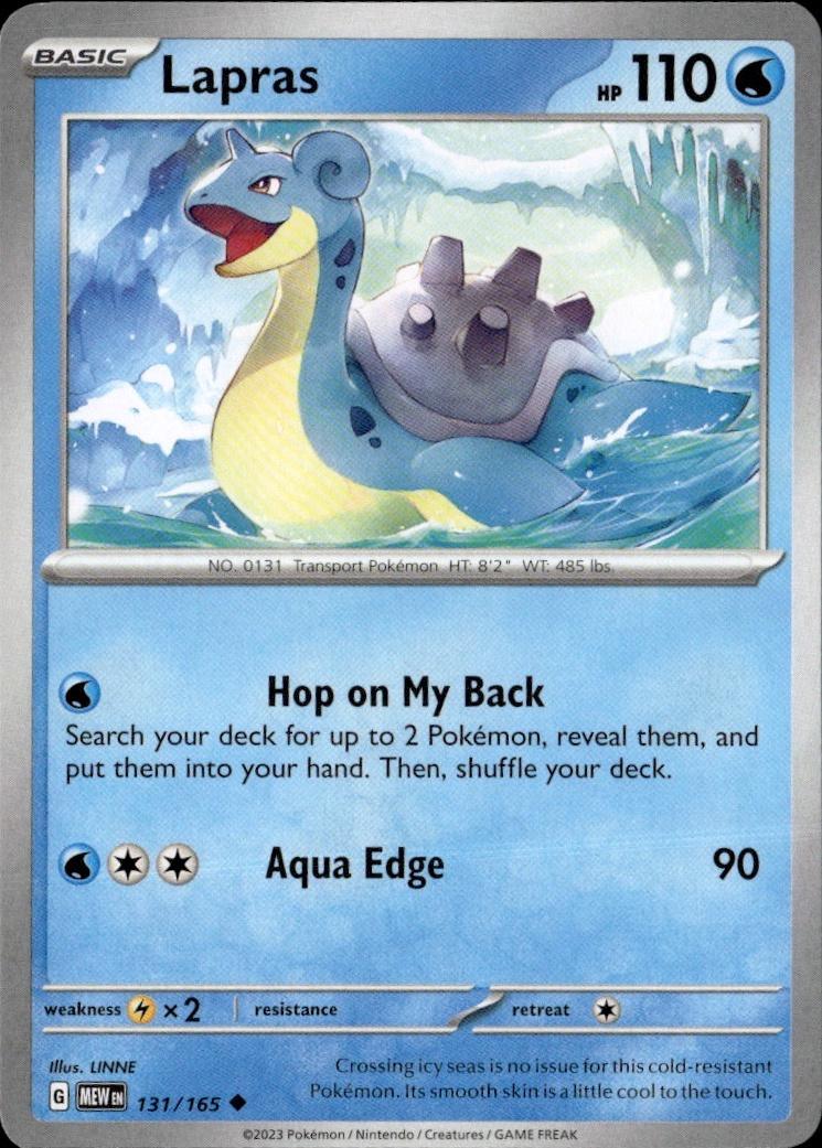 SV: Scarlet & Violet 151 Pokemon Common #131/165 (Lapras)