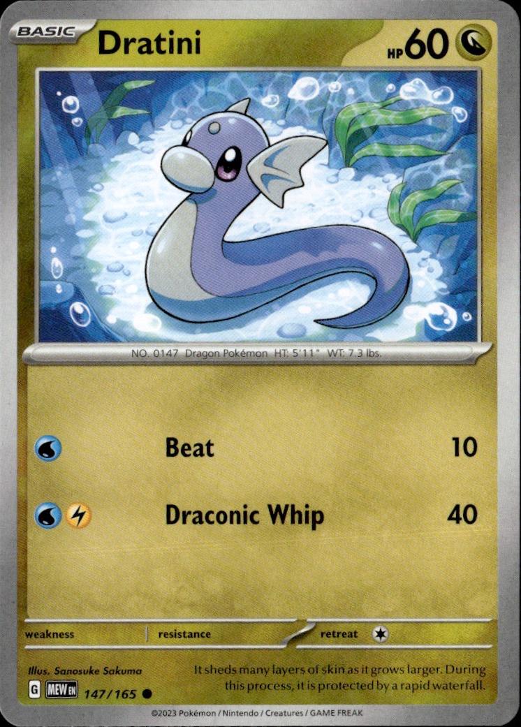 SV: Scarlet & Violet 151 Pokemon Common #147/165 (Dratini)