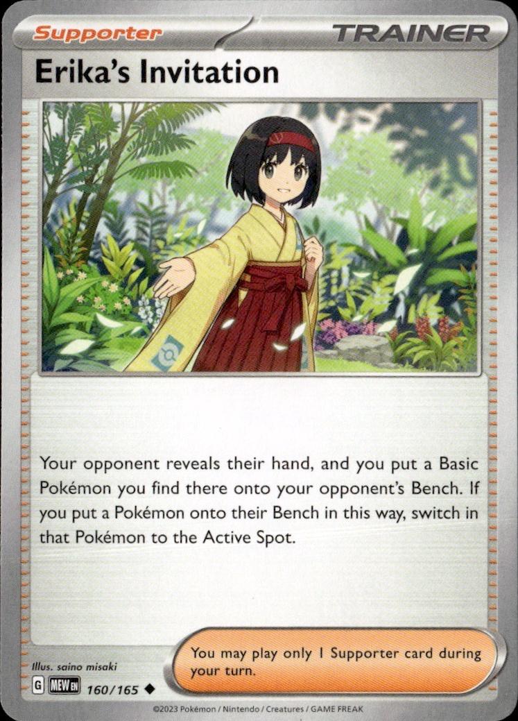 SV: Scarlet & Violet 151 Pokemon Common #160/165 (Erika's Invitation)