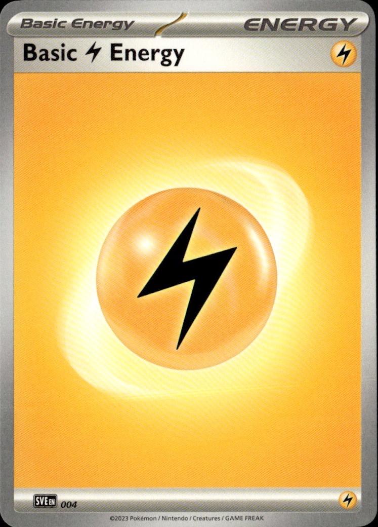 SVE: Scarlet & Violet Energies Pokemon Common #004 (Basic Lightning Energy)