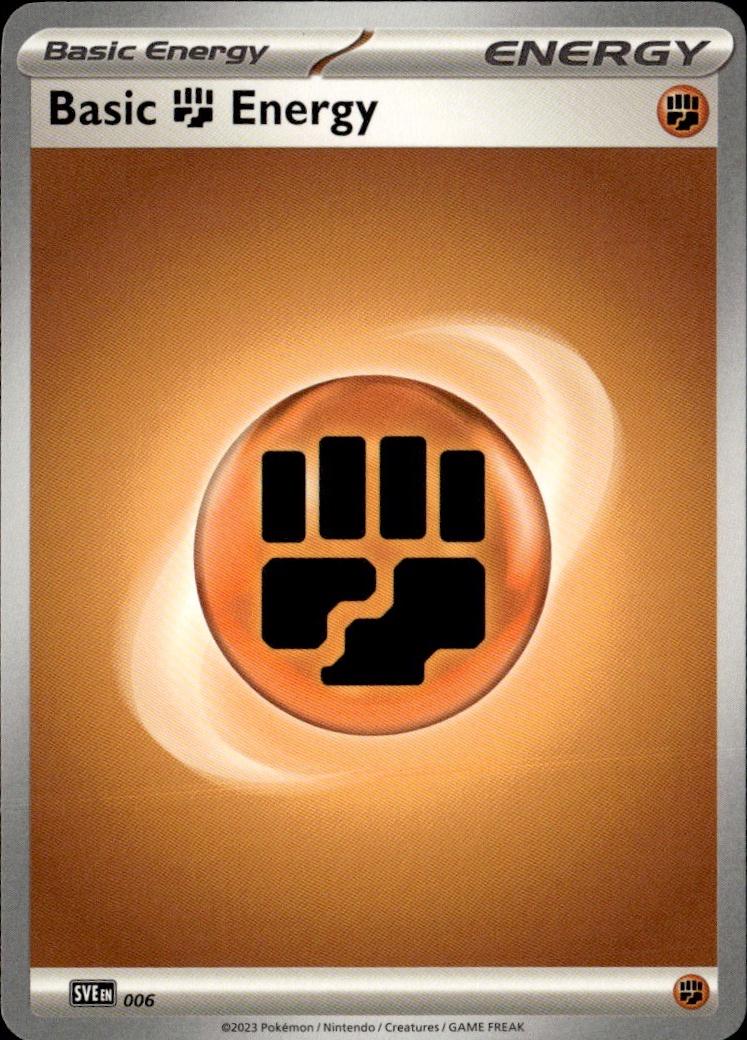 SVE: Scarlet & Violet Energies Pokemon Common #006 (Basic Fighting Energy)