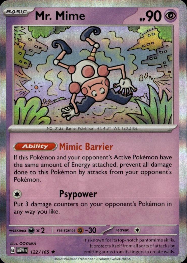 SV: Scarlet & Violet 151 Pokemon Holo #122/165, Mr. Mime