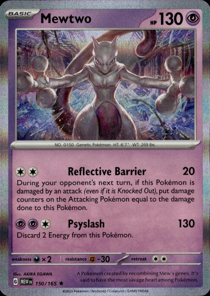 SV: Scarlet & Violet 151 Pokemon Holo #150/165, Mewtwo