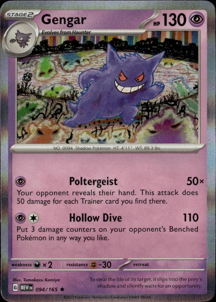 SV: Scarlet & Violet 151 Pokemon Holo #094/165, Gengar