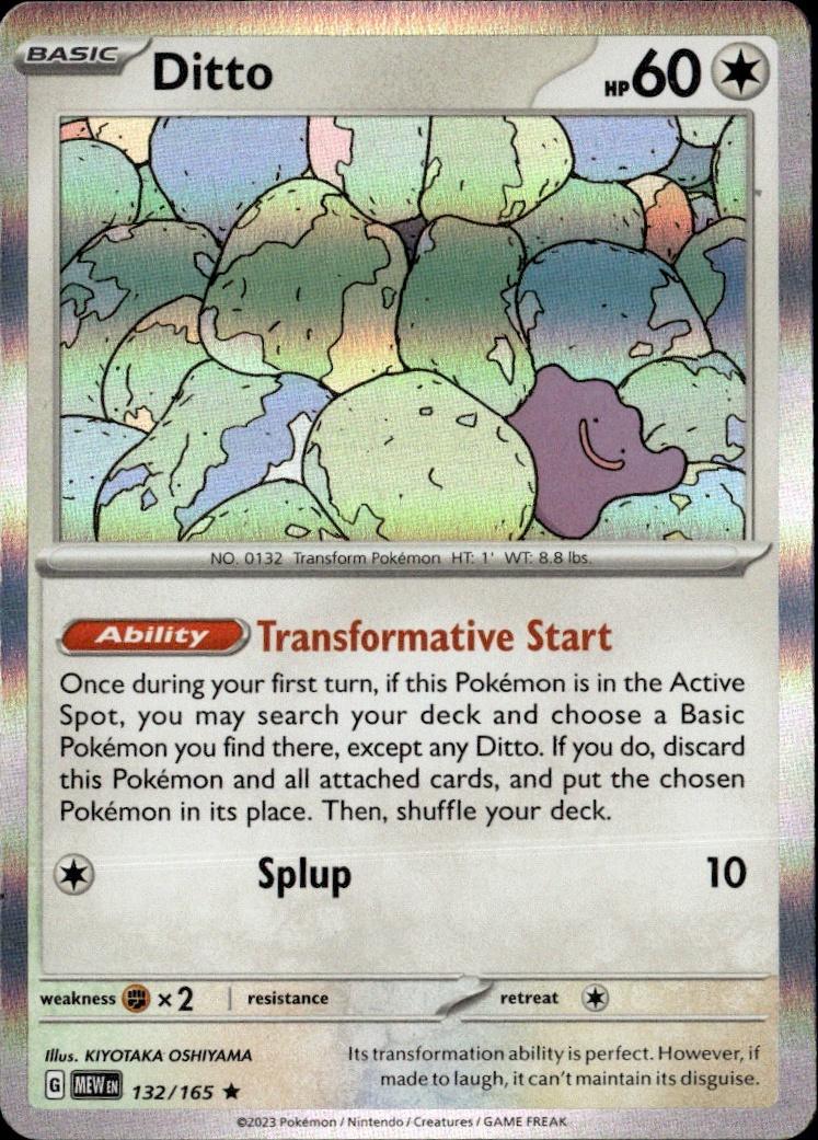 SV: Scarlet & Violet 151 Pokemon Holo #132/165, Ditto