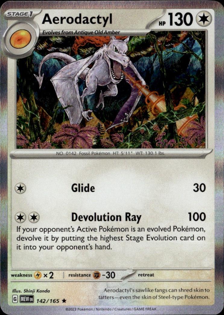 SV: Scarlet & Violet 151 Pokemon Holo #142/165, Aerodactyl