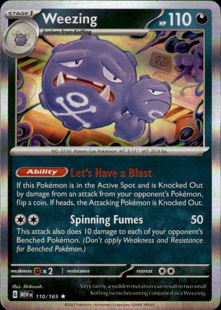 SV: Scarlet & Violet 151 Pokemon Holo #110/165, Weezing