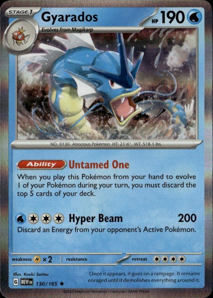 SV: Scarlet & Violet 151 Pokemon Holo #130/165, Gyarados