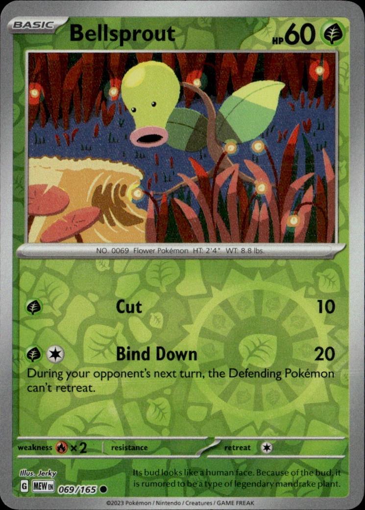 SV: Scarlet & Violet 151 Pokemon Reverse Holo #069/165, Bellsprout