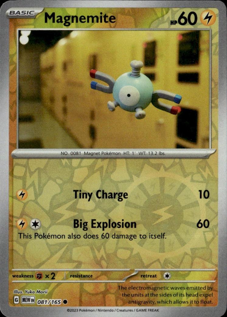 SV: Scarlet & Violet 151 Pokemon Reverse Holo #081/165 (Magnemite)