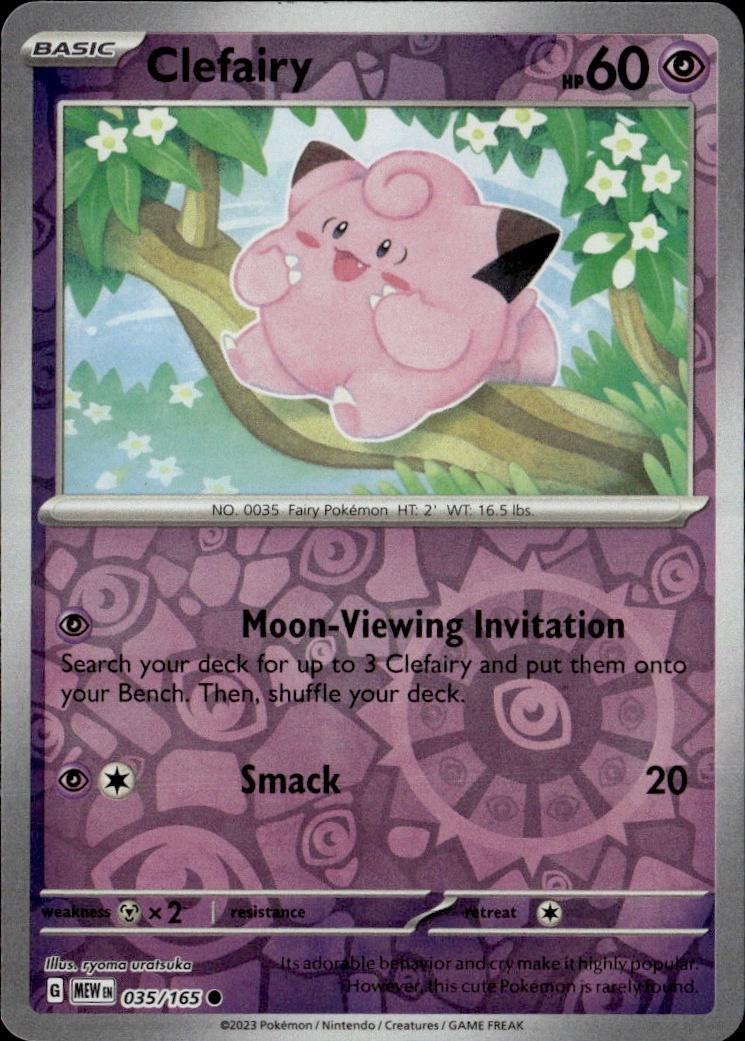 SV: Scarlet & Violet 151 Pokemon Reverse Holo #035/165 (Clefairy)