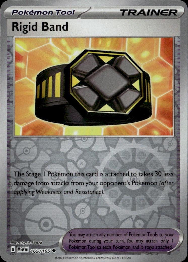 SV: Scarlet & Violet 151 Pokemon Reverse Holo #165/165 (Rigid Band)