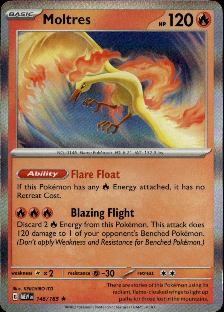 SV: Scarlet & Violet 151 Pokemon Holo #146/165, Moltres