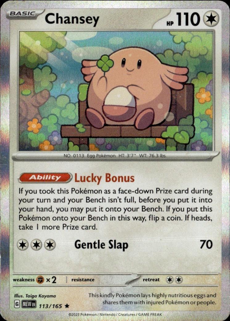 SV: Scarlet & Violet 151 Pokemon Holo #113/165, Chansey