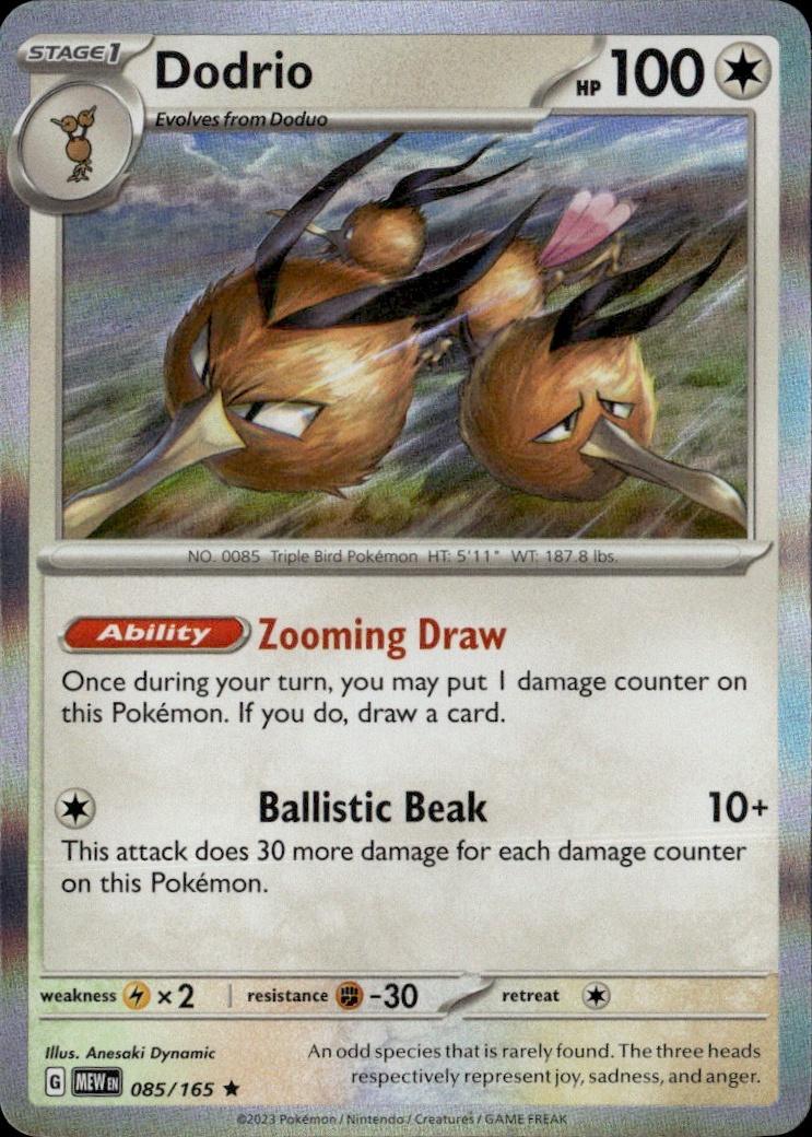 SV: Scarlet & Violet 151 Pokemon Holo #085/165, Dodrio