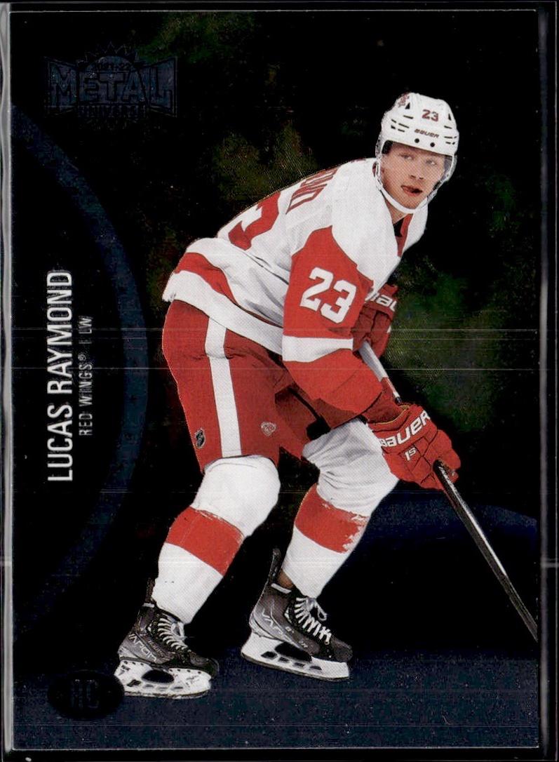 2021-22 SkyBox Metal Universe Hockey Base #190 Detroit Red Wings (Lucas Raymond)