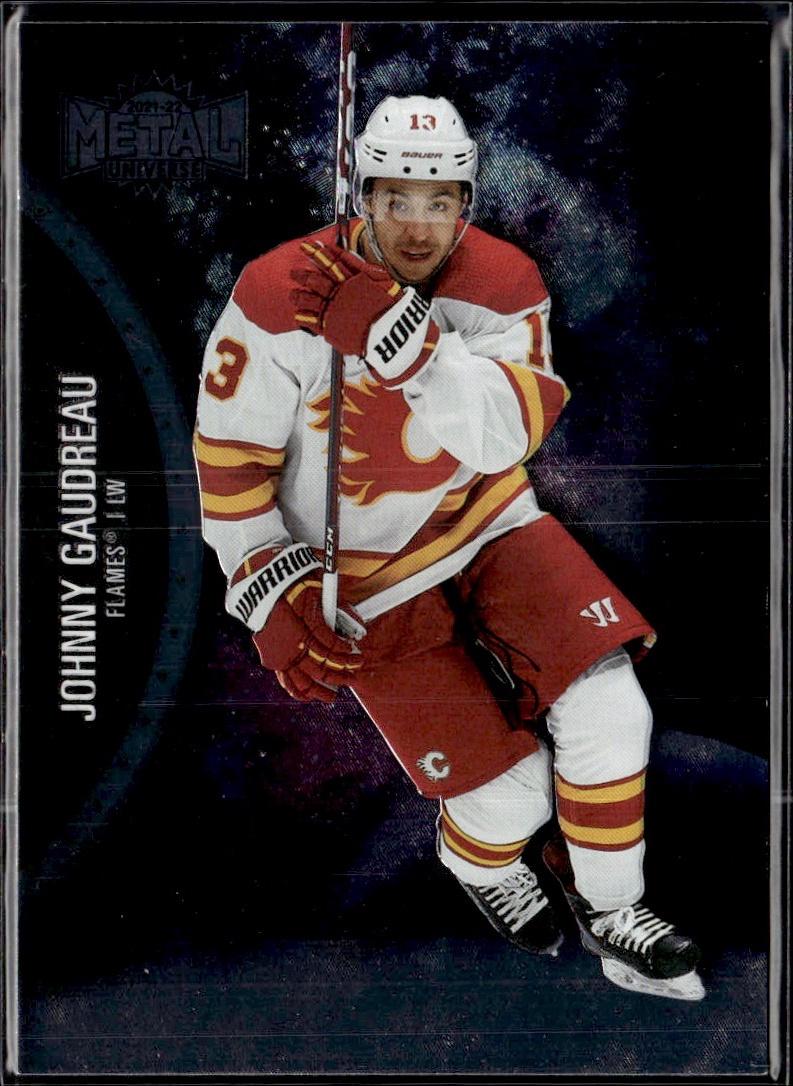 2021-22 SkyBox Metal Universe Hockey Base #72 Calgary Flames (Johnny Gaudreau)