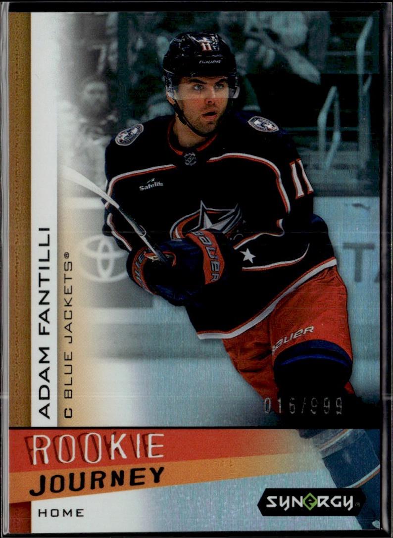 2023-24 Upper Deck Synergy Hockey Rookie Journey Home #/999 #RJ-11 Columbus Blue Jackets (Adam Fantilli)