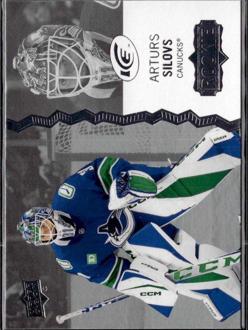 2023-24 Upper Deck Ice Hockey Base #140 Vancouver Canucks (Arturs Silovs)