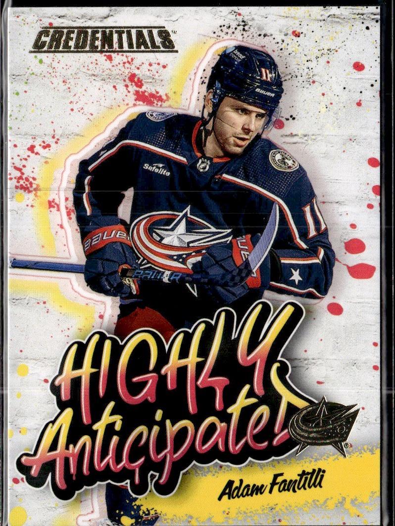 2023-24 Upper Deck Credentials Hockey Highly Anticipated #HA-4 Columbus Blue Jackets (Adam Fantilli)
