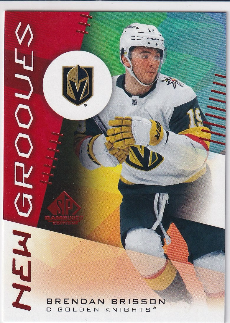 2024-25 SP Game Used Hockey New Grooves Red #NG-14 Vegas Golden Knights, Brendan Brisson