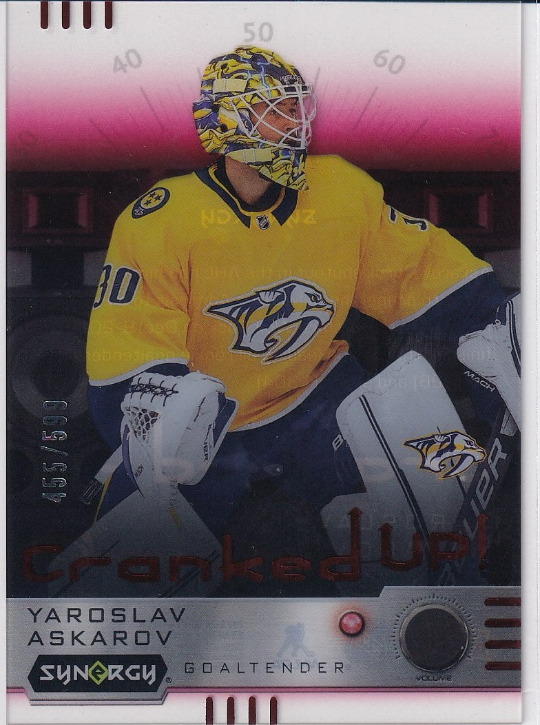 2023-24 Upper Deck Synergy Hockey Cranked Up Red #/599 #CR-YA Nashville Predators, Yaroslav Askarov