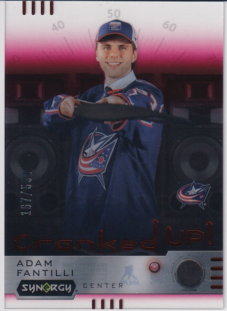 2023-24 Upper Deck Synergy Hockey Cranked Up Red #/599 #CR-AF Columbus Blue Jackets, Adam Fantilli