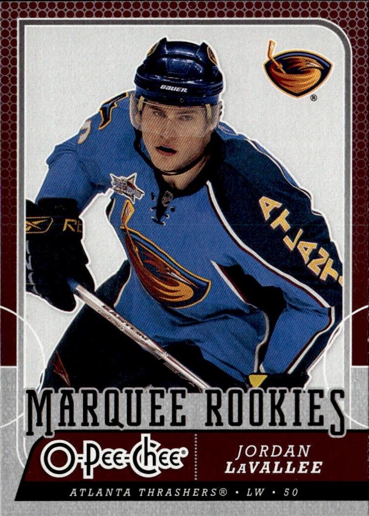 2008-09 O-Pee-Chee Hockey Base - Marquee Rookie #522 Atlanta Thrashers, Jordan LaVallee