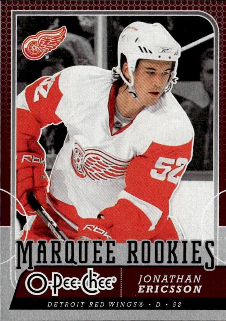 2008-09 O-Pee-Chee Hockey Base - Marquee Rookie #535 Detroit Red Wings, Jonathan Ericsson