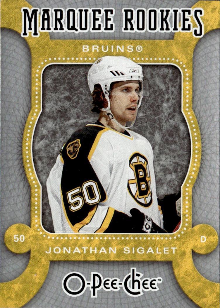 2007-08 O-Pee-Chee Hockey Base - Marquee Rookie #512 Boston Bruins (Jonathan Sigalet)