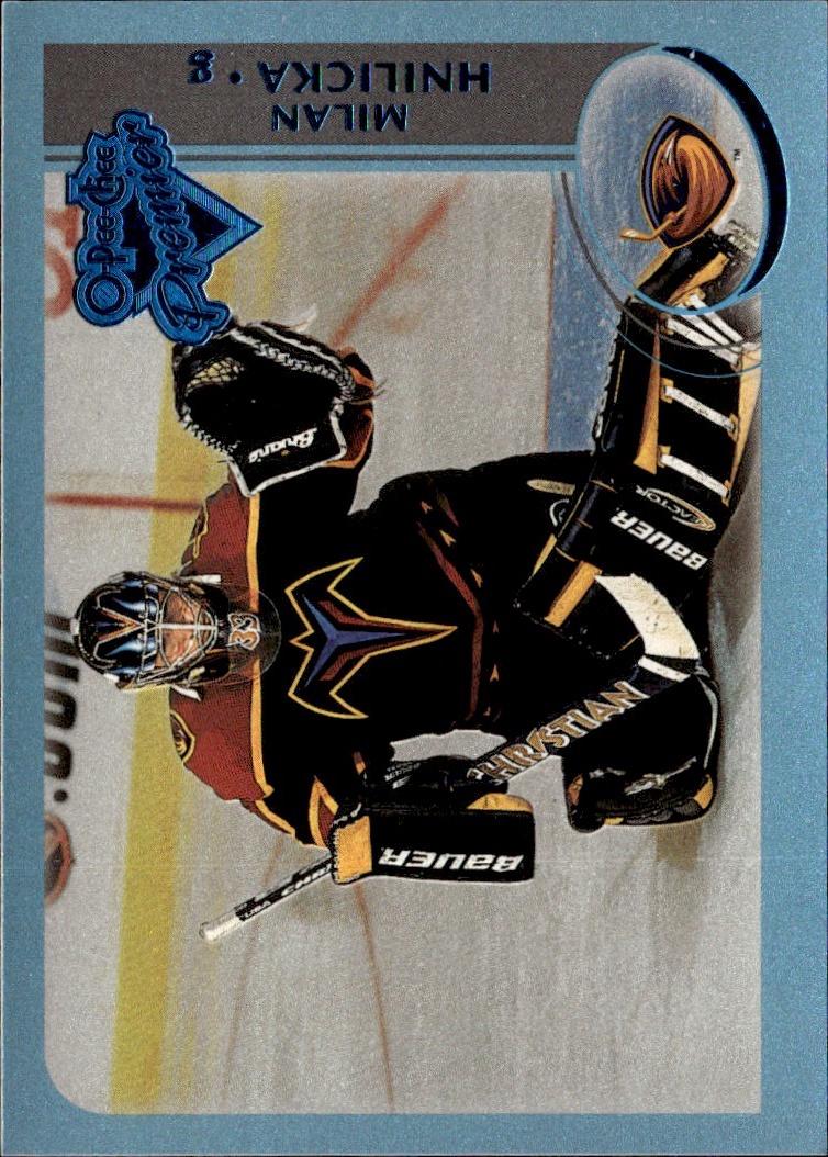 2002-03 O-Pee-Chee Hockey Base Premier-Blue-Line #/500 #183 Atlanta Thrashers, Milan Hnilicka