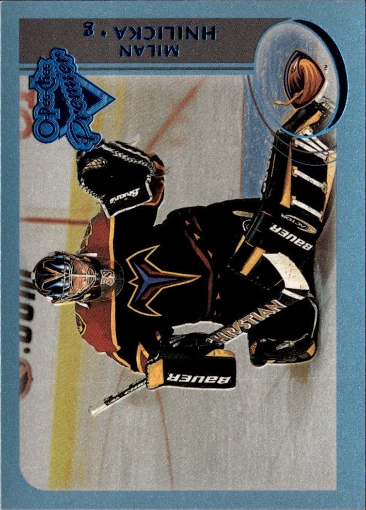 2002-03 O-Pee-Chee Hockey Base Premier-Blue-Line #/500 #183 Atlanta Thrashers, Milan Hnilicka