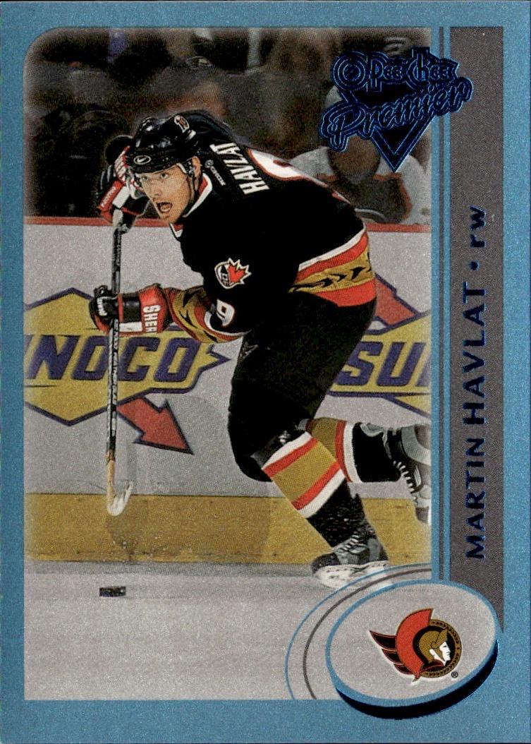 2002-03 O-Pee-Chee Hockey Base Premier-Blue-Line #/500 #49 Ottawa Senators (Martin Havlat)