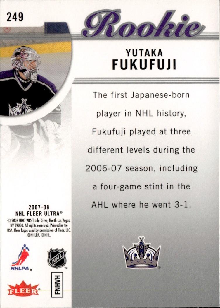 2007-08 Ultra Hockey Rookie #249 Los Angeles Kings (Yutaka Fukufuji)