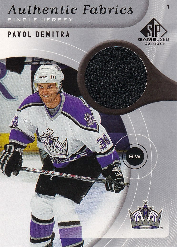 2005-06 SP Game Used Hockey Authentic Fabrics #AF-DE Los Angeles Kings, Pavol Demitra