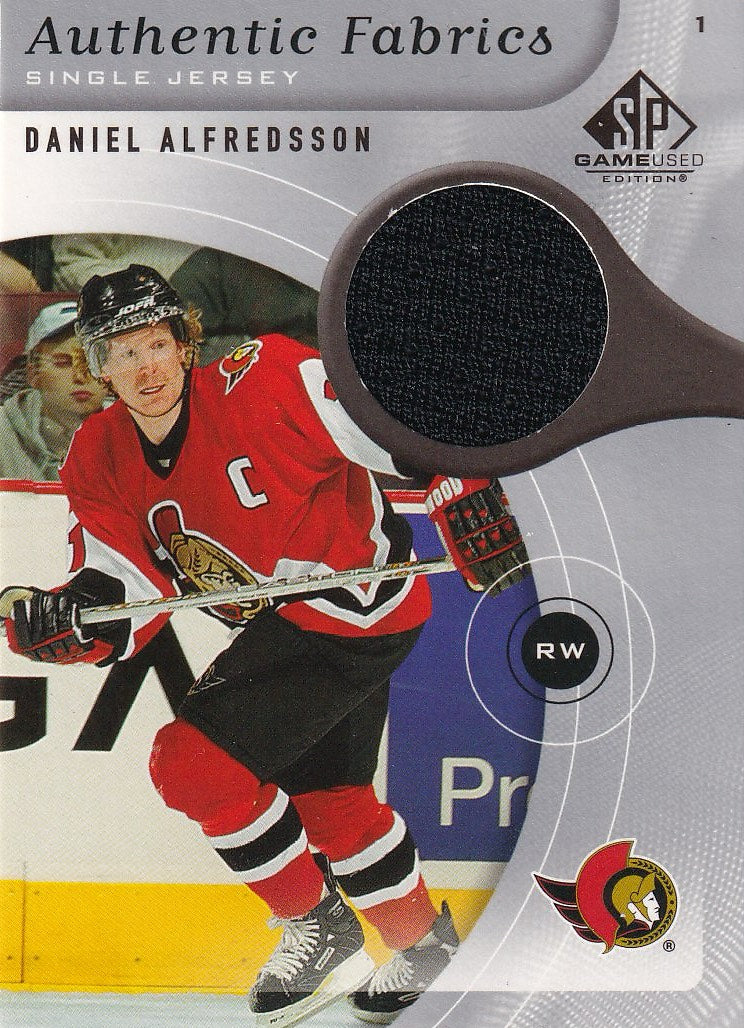 2005-06 SP Game Used Hockey Authentic Fabrics #AF-DA Ottawa Senators, Daniel Alfredsson