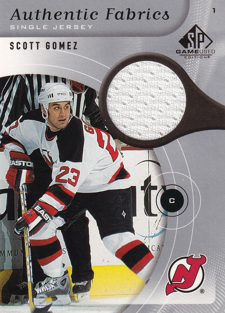 2005-06 SP Game Used Hockey Authentic Fabrics #AF-GO New Jersey Devils, Scott Gomez