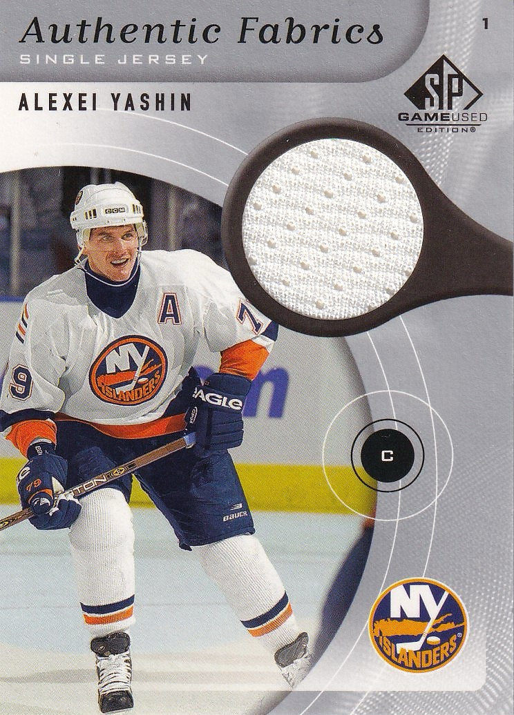 2005-06 SP Game Used Hockey Authentic Fabrics #AF-AY New York Islanders, Alexei Yashin