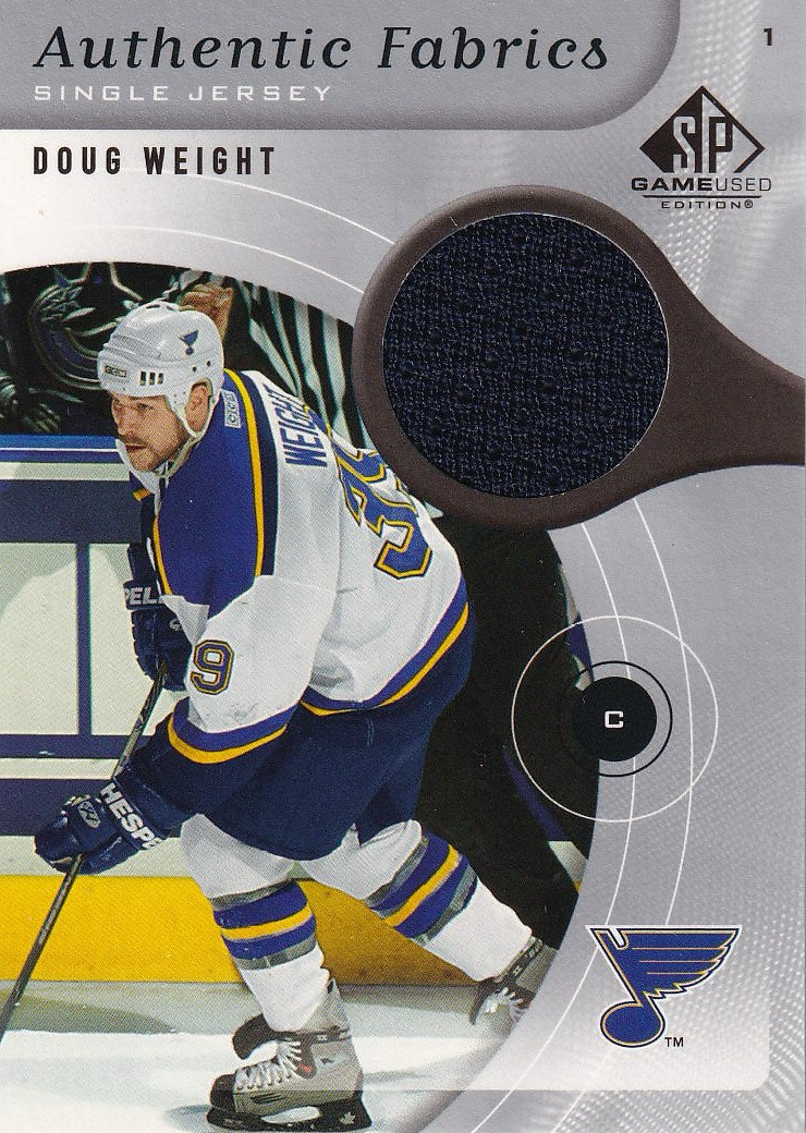 2005-06 SP Game Used Hockey Authentic Fabrics #AF-DW St. Louis Blues, Doug Weight