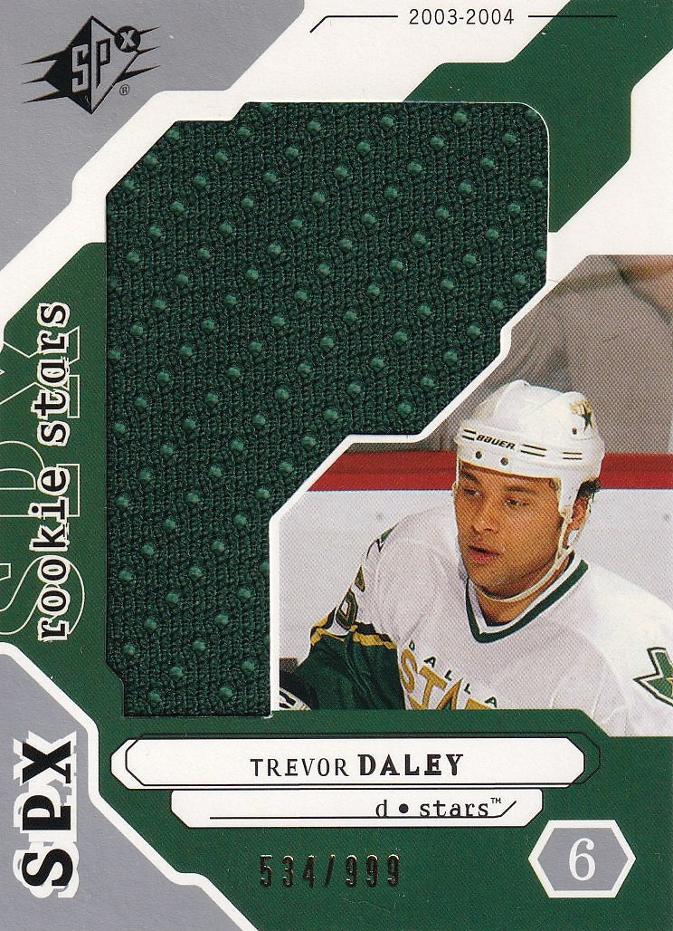2003-04 Upper Deck Rookie Update Hockey 2003-04 SPx Update #/999 #240 Dallas Stars, Trevor Daley