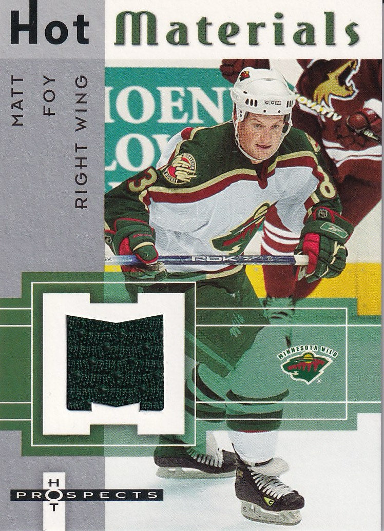 2005-06 Fleer Hot Prospects Hockey Hot Materials #HM-MF Minnesota Wild, Matt Foy