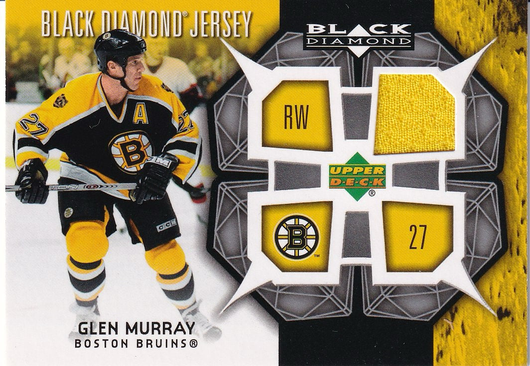 2007-08 Upper Deck Black Diamond Hockey Jerseys #BDJ-GM Boston Bruins, Glen Murray