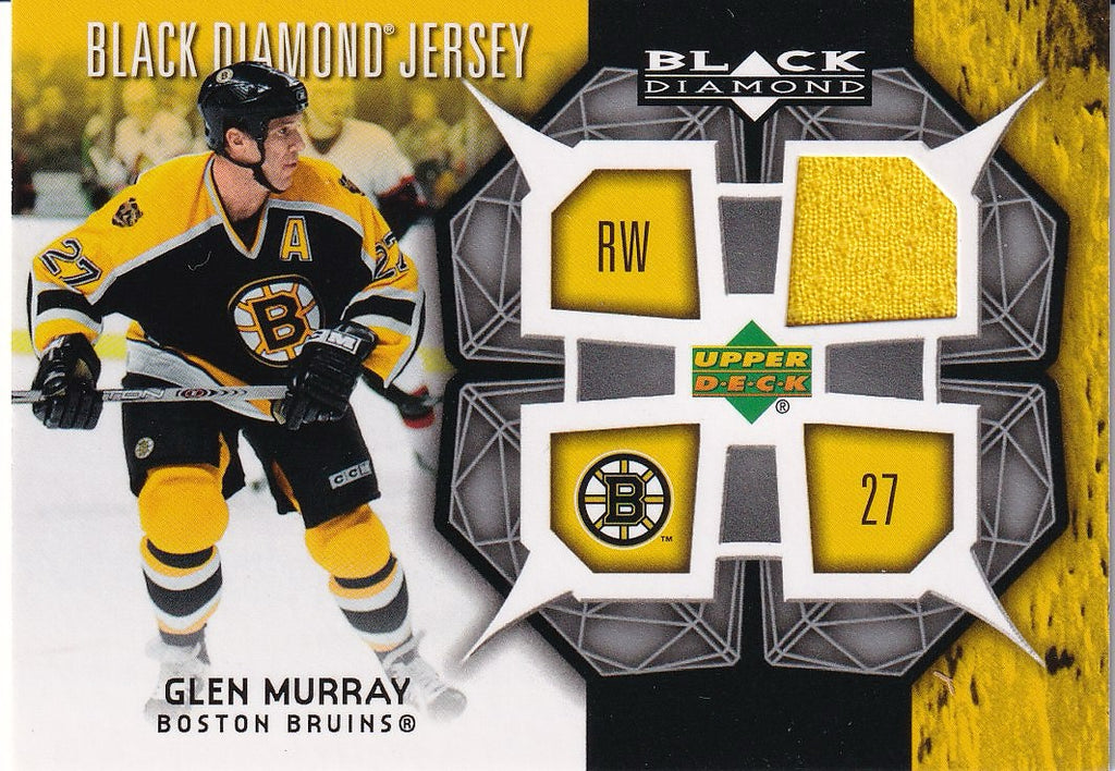 2007-08 Upper Deck Black Diamond Hockey Jerseys #BDJ-GM Boston Bruins, Glen Murray