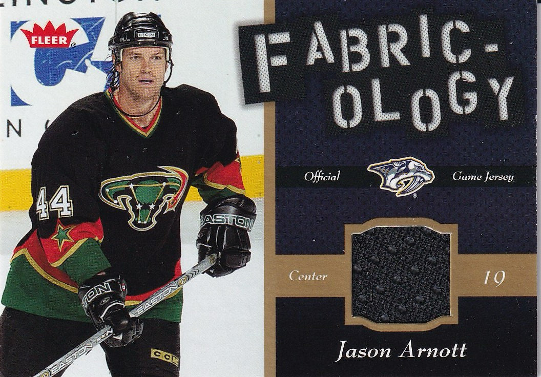 2006-07 Fleer Hockey Fabricology #F-JA Nashville Predators, Jason Arnott