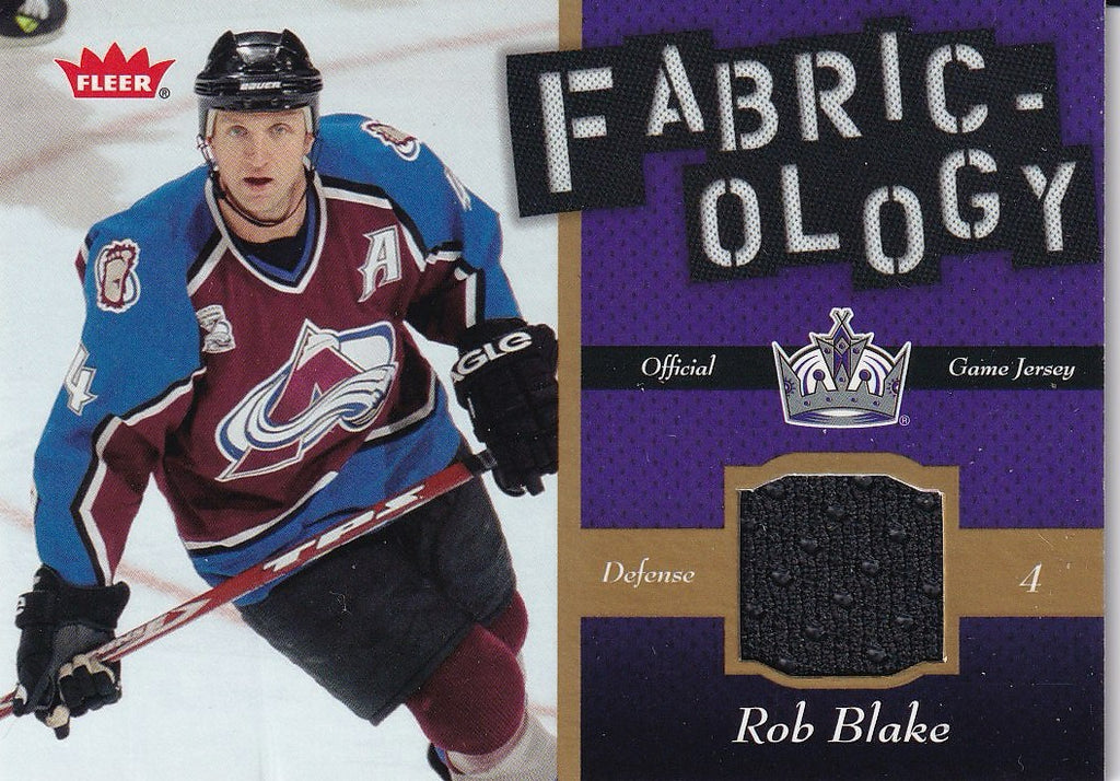 2006-07 Fleer Hockey Fabricology #F-RB Los Angeles Kings, Rob Blake