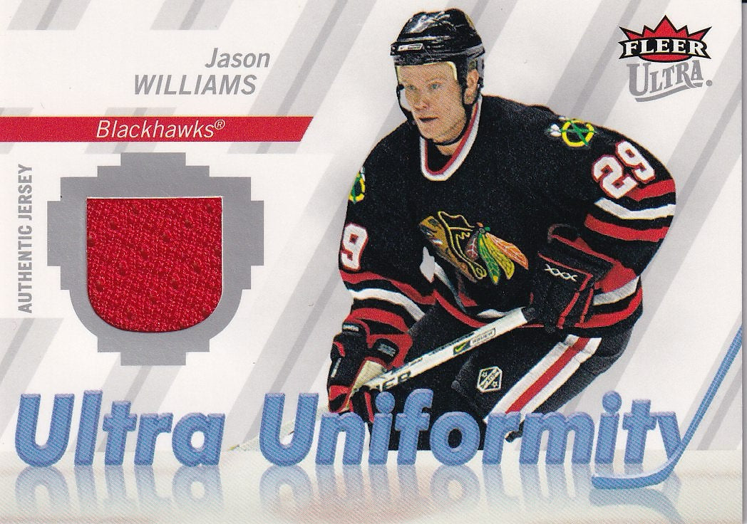 2007-08 Ultra Hockey Ultra Uniformity #U-JW Chicago Blackhawks (Jason Williams)