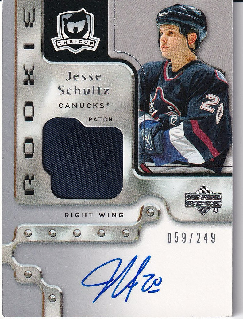 2006-07 Upper Deck The Cup Hockey #/249 #166 Vancouver Canucks, Jesse Schultz