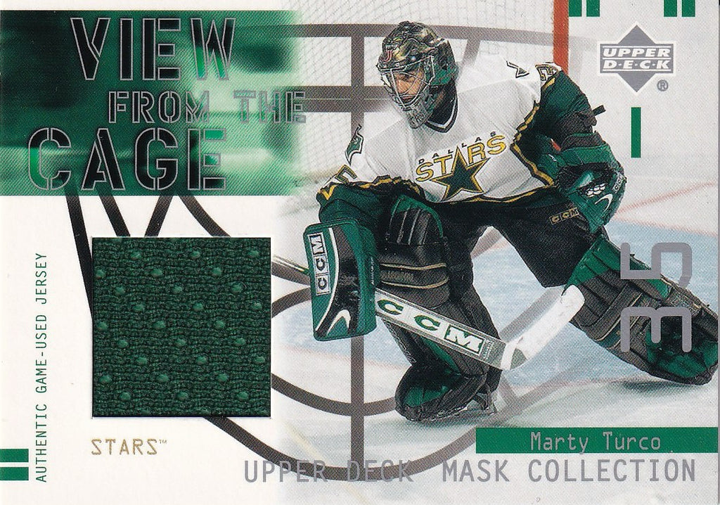 2001-02 Upper Deck Mask Collection Hockey Goalie Jerseys #VC-MT Dallas Stars (Marty Turco)