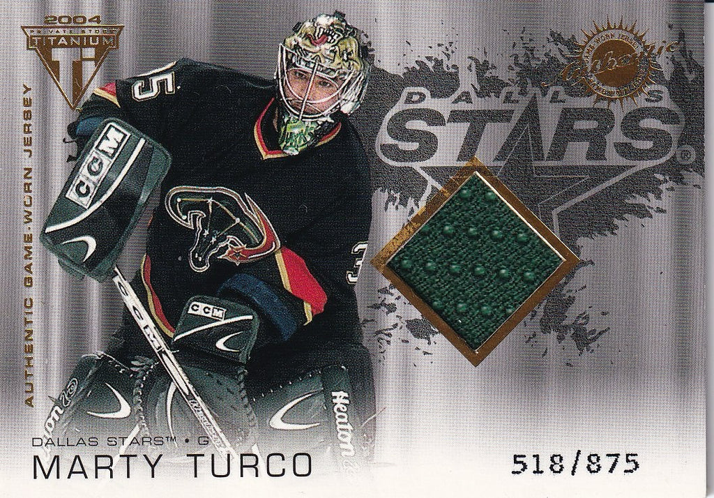 2003-04 Pacific Private Stock Titanium Hockey #/875 #152 Dallas Stars (Marty Turco)